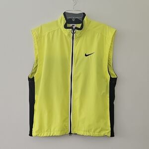 Nike Bright‎ Yellow Windbreaker Vest With Reflective Details Size Large